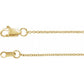 10K Yellow Gold 1 mm Solid Cable Chain