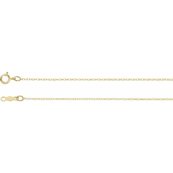 14K Yellow Gold 0.75 mm Rope Chain