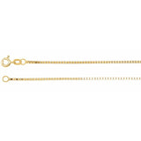 14K Yellow Gold 1.3 mm Diamond Cut Box Chain