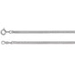 14K White Gold 2.25 mm Solid Curb Link Chain