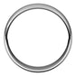 Platinum Half Round Light Wedding Band, 6 mm Wide