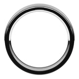10K White Gold Milgrain Concave with Edge Wedding Band, 5 mm Wide