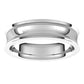 10K White Gold Milgrain Concave with Edge Wedding Band, 5 mm Wide