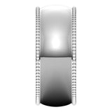 Platinum Beaded Comfort Fit Wedding Band, 8 mm Wide