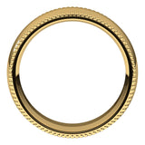 10K Yellow Gold Beaded Comfort Fit Wedding Band, 7 mm Wide