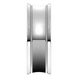 Sterling Silver Milgrain Concave with Edge Wedding Band, 7 mm Wide