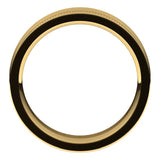 18K Yellow Gold Milgrain Concave with Edge Wedding Band, 6 mm Wide