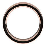 10K Rose Gold Milgrain Concave with Edge Wedding Band, 6 mm Wide