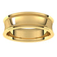 10K Yellow Gold Milgrain Concave with Edge Wedding Band, 6 mm Wide