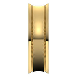 10K Yellow Gold Milgrain Concave with Edge Wedding Band, 6 mm Wide