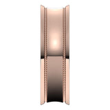 10K Rose Gold Milgrain Concave with Edge Wedding Band, 6 mm Wide