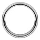 18K White Gold Beaded Comfort Fit Wedding Band, 4 mm Wide