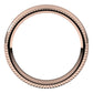 10K Rose Gold Beaded Comfort Fit Wedding Band, 4 mm Wide