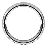 Platinum Beaded Comfort Fit Wedding Band, 5 mm Wide