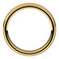 18K Yellow Gold Beaded Comfort Fit Wedding Band, 5 mm Wide