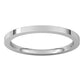 18K White Gold Flat Comfort Fit Wedding Band, 1.5 mm Wide