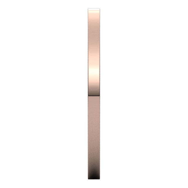 10K Rose Gold Flat Comfort Fit Wedding Band, 1.5 mm Wide