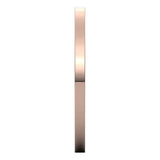 10K Rose Gold Flat Comfort Fit Wedding Band, 1.5 mm Wide