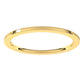14K Yellow Gold Flat Comfort Fit Wedding Band, 1 mm Wide