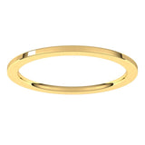 14K Yellow Gold Flat Comfort Fit Wedding Band, 1 mm Wide
