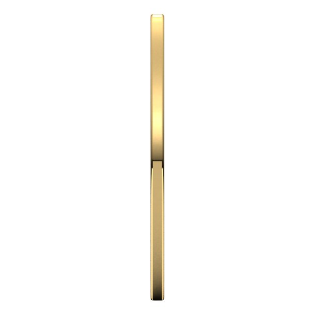 14K Yellow Gold Flat Comfort Fit Wedding Band, 1 mm Wide