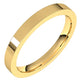 18K Yellow Gold Flat Comfort Fit Wedding Band, 2.5 mm Wide