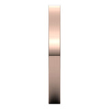 14K Rose Gold Flat Comfort Fit Wedding Band, 2.5 mm Wide