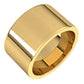 18K Yellow Gold Flat Comfort Fit Wedding Band, 12 mm Wide