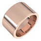 18K Rose Gold Flat Comfort Fit Wedding Band, 12 mm Wide