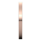 10K Rose Gold Flat Comfort Fit Wedding Band, 2 mm Wide
