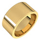 18K Yellow Gold Flat Comfort Fit Wedding Band, 10 mm Wide