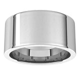 Sterling Silver Flat Comfort Fit Wedding Band, 10 mm Wide