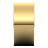 18K Yellow Gold Flat Comfort Fit Wedding Band, 10 mm Wide