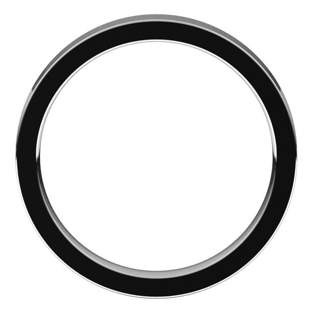 Palladium Flat Comfort Fit Wedding Band, 3 mm Wide