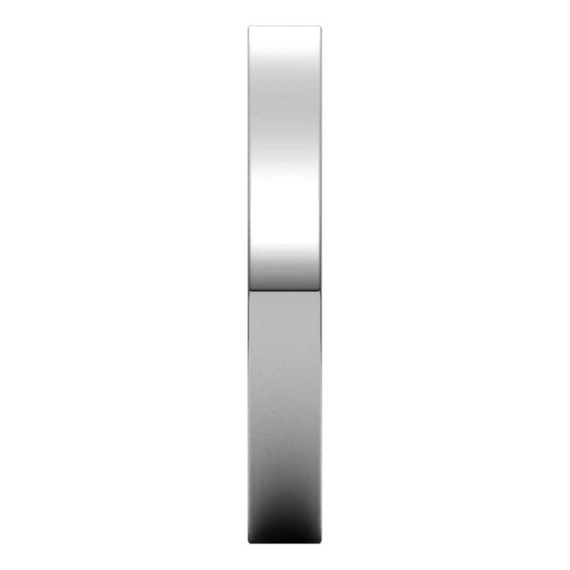 Palladium Flat Comfort Fit Wedding Band, 3 mm Wide