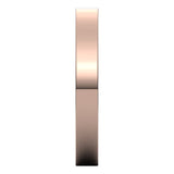 14K Rose Gold Flat Comfort Fit Wedding Band, 3 mm Wide
