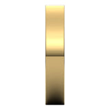 18K Yellow Gold Flat Comfort Fit Wedding Band, 4 mm Wide