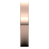 18K Rose Gold Flat Comfort Fit Wedding Band, 4 mm Wide