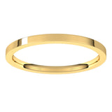 18K Yellow Gold Flat Comfort Fit Light Wedding Band, 1.5 mm Wide