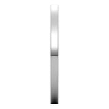 Sterling Silver Flat Comfort Fit Light Wedding Band, 1.5 mm Wide