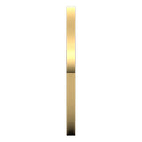 10K Yellow Gold Flat Comfort Fit Light Wedding Band, 1.5 mm Wide
