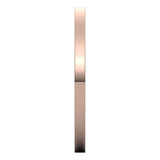 18K Rose Gold Flat Comfort Fit Light Wedding Band, 1.5 mm Wide
