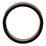 18K Rose Gold Flat Comfort Fit Wedding Band, 6 mm Wide