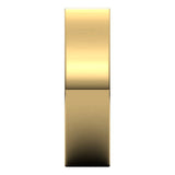 18K Yellow Gold Flat Comfort Fit Wedding Band, 6 mm Wide