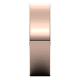 18K Rose Gold Flat Comfort Fit Wedding Band, 6 mm Wide