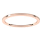 10K Rose Gold Flat Comfort Fit Light Wedding Band, 1 mm Wide