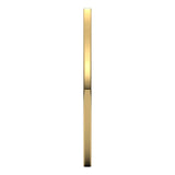 14K Yellow Gold Flat Comfort Fit Light Wedding Band, 1 mm Wide