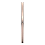 10K Rose Gold Flat Comfort Fit Light Wedding Band, 1 mm Wide