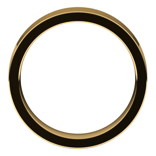10K Yellow Gold Flat Comfort Fit Wedding Band, 5 mm Wide