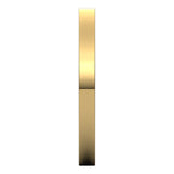 14K Yellow Gold Flat Comfort Fit Light Wedding Band, 2 mm Wide
